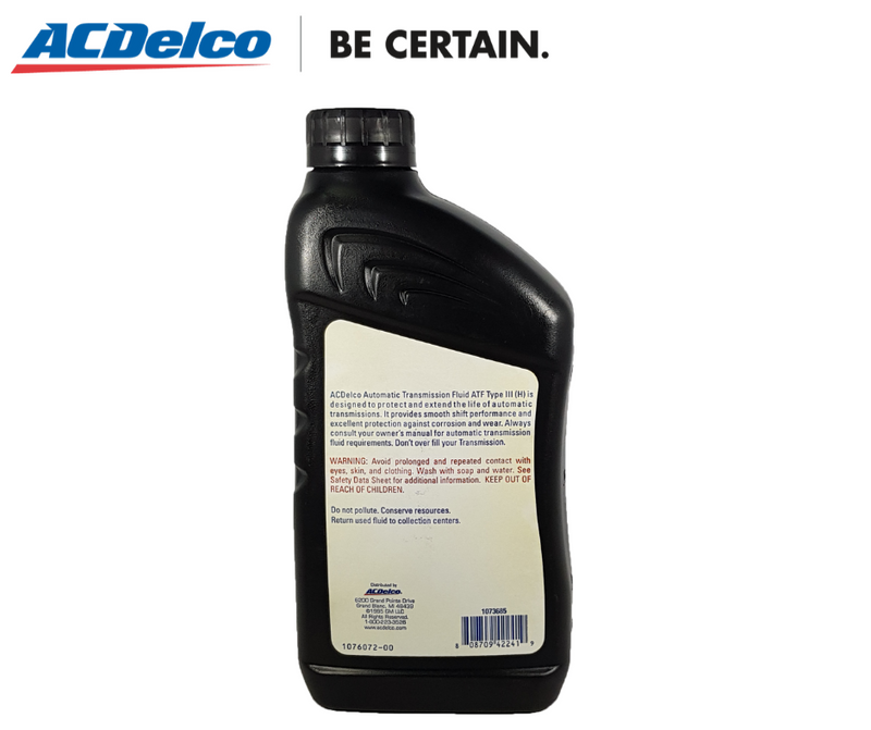 ACDelco Automatic Transmission Fluid Dexron III (ATFIII) 1 Quart