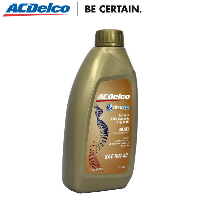 ACDelco 5W-40 Fully Synthetic Dexos2 Engine Oil (Diesel) API CJ-4 1 Liter