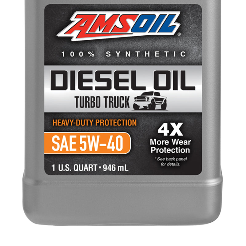 5W-40 Heavy-Duty 100% Synthetic DIESEL Oil in A Quart Bottle by Amsoil | ADOQT-EA