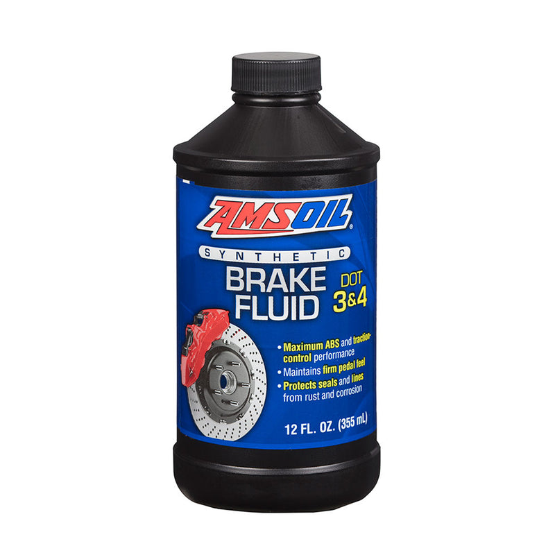 AMSOIL DOT 3 and DOT 4 Synthetic Brake Fluid 12oz.