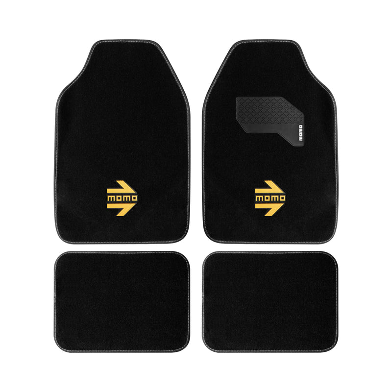 MOMO Universal Car Floor Mat Arrow Black/Yellow