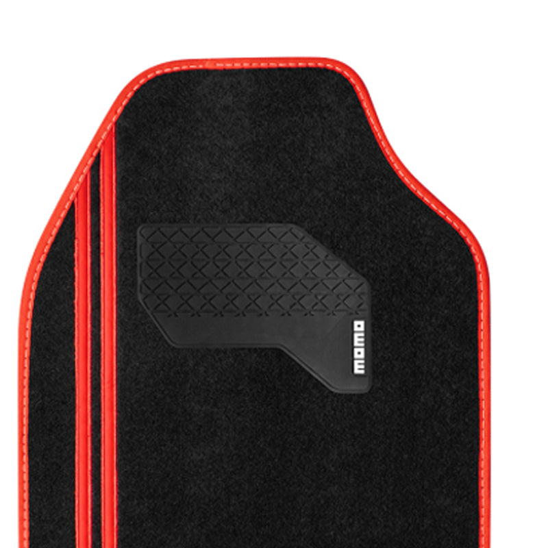 MOMO Universal Car Floor Mat Sport Black/Red