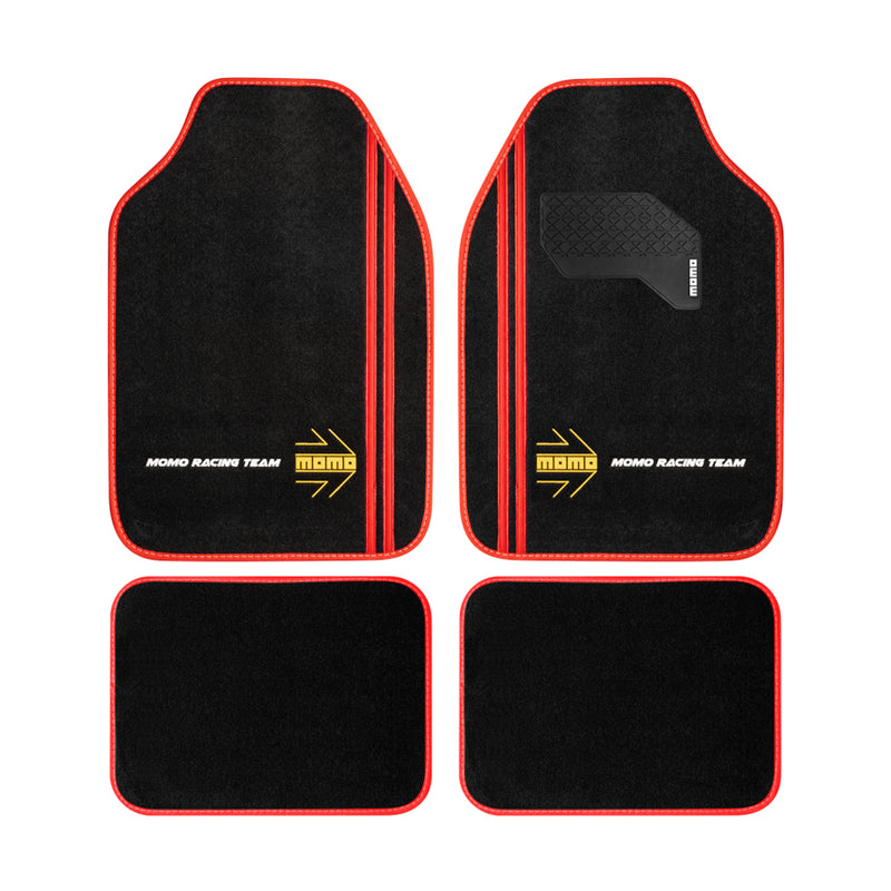 MOMO Universal Car Floor Mat Sport Black/Red