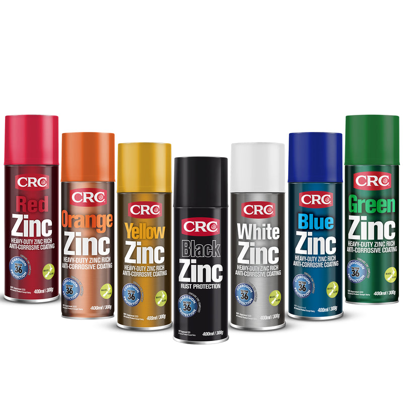 CRC COLOURED ZINCS - HD Zinc-Enriched Anti-Corrosive Coatings 400ml