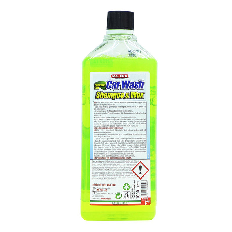 Ma-Fra Body Polishing Treatment Car Wash Shampoo & Wax 1 Liter