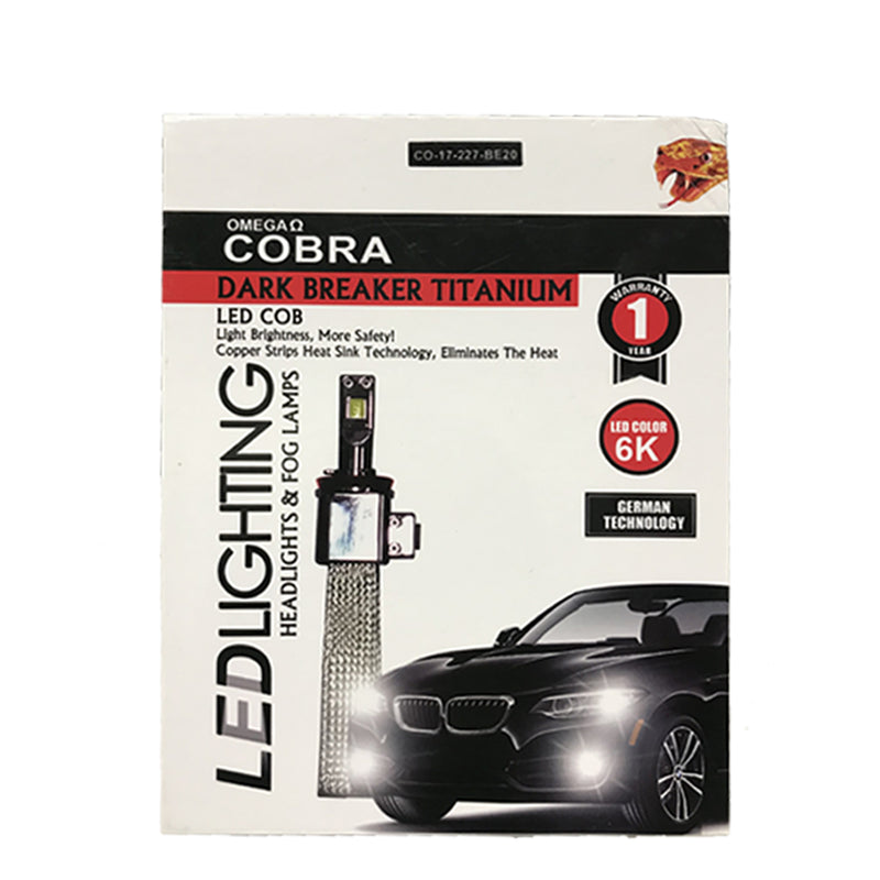 COBRA Dark Breaker LED Heat Copper Sink Type H4 6000K