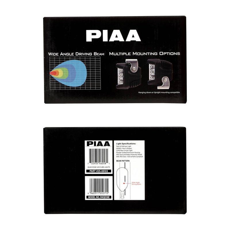 PIAA LED Cube Quad Edge Wide-Angle Driving 5600K, 12V, 24W 4"