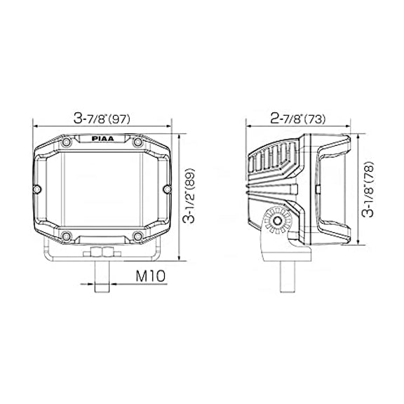 PIAA LED Cube Quad Edge Wide-Angle Driving 5600K, 12V, 24W 4"