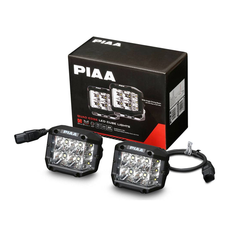 PIAA LED Cube Quad Edge Wide-Angle Driving 5600K, 12V, 24W 4"