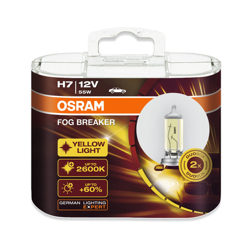 Osram Fog Breaker Yellow Light 2600K H7 55W