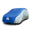 Deflector Water Resistant Car Cover Silver/Blue Hatchback Large