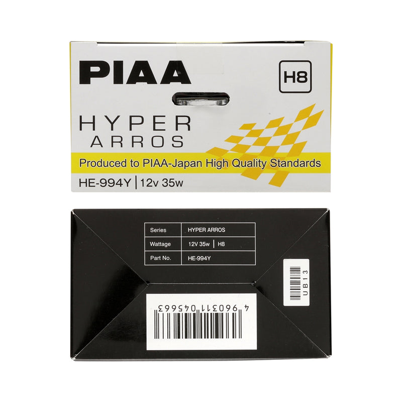 PIAA Hyper Arros 2500K Ion Yellow Halogen Bulb H8