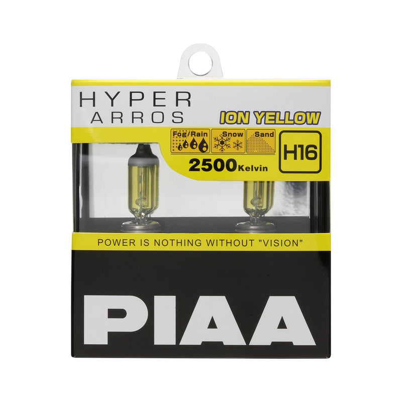 PIAA Hyper Arros 2500K Ion Yellow Halogen Bulb H16