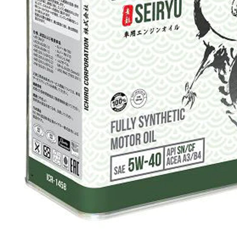 ICHIRO Fully Synthetic Motor Oil 5W40 SAE API SN/CF ACEA A3/B4 4L