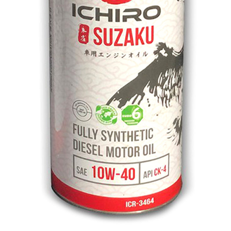 ICHIRO Suzaku Fully Synthetic Diesel Engine Oil 10W40 SAE API CK4 1L