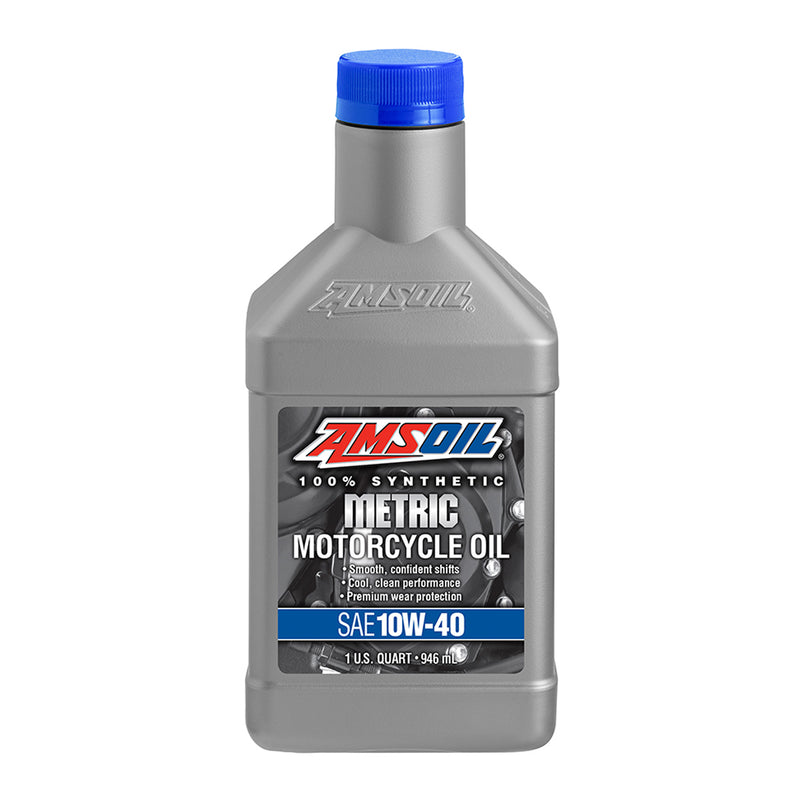 AMSOIL 10W40 Synthetic Metric Motorcycle Oil 1 Quart
