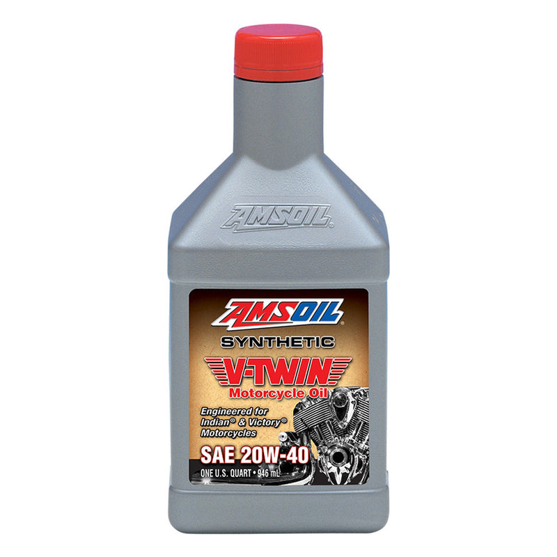 AMSOIL 20W40 Synthetic V-Twin Motorcycle Oil 1 Quart