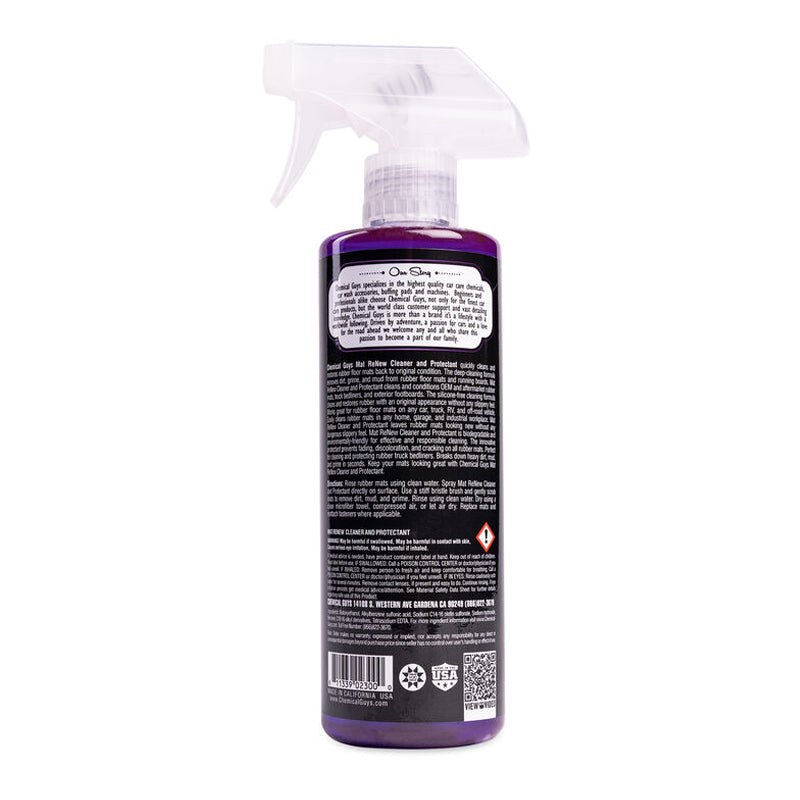 Chemical Guys Mat Renew Rubber & Vinyl Floor Mat Cleaner and Protectant 16oz.