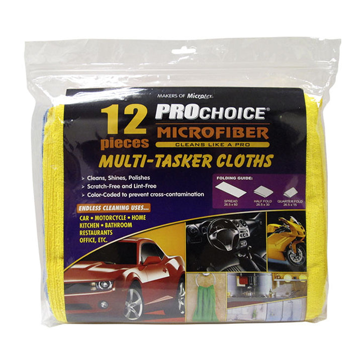 Prochoice Microfiber Multi-Tasker Cloth x 12 Violet 10.5in x 24in