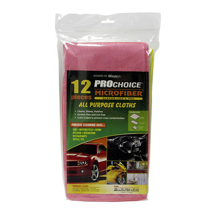 Prochoice Microfiber All Purpose Cloth x 12 Small 12in x 12 in