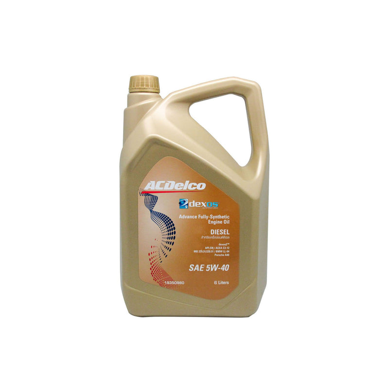 ACDelco 5W-40 Fully Synthetic Dexos2 Engine Oil (Diesel) API CJ-4 6 Liters