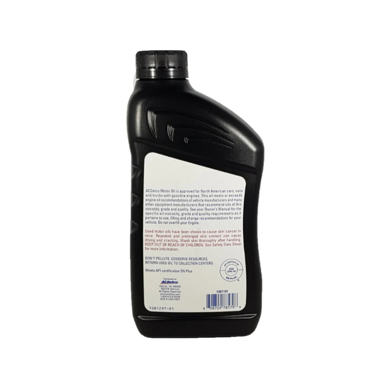 ACDelco 20W50 Mineral Oil API SN (Gas) 1 Quart