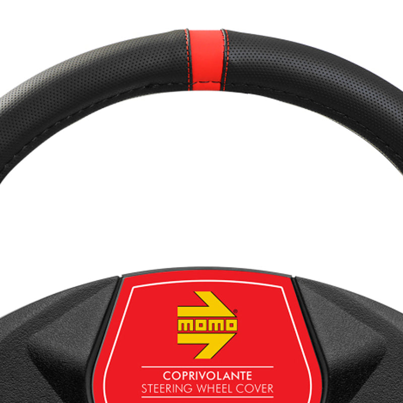 MOMO Steering Wheel Cover Elegant Black/Red M