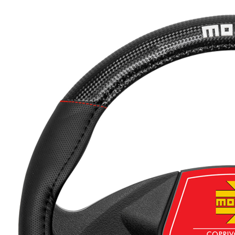 MOMO Steering Wheel Cover Carbon Black/Red M