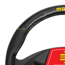 MOMO Steering Cover Carbon Black/Yellow M