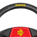 MOMO Steering Cover Carbon Black/Yellow M