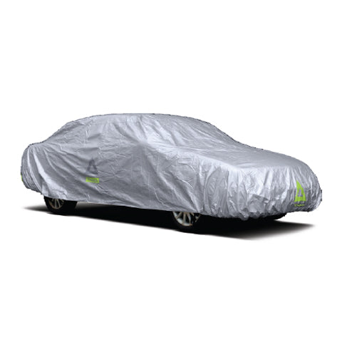 Deflector Water Resistant Car Cover Reflective Aluminum Coated Silver Sedan XXL