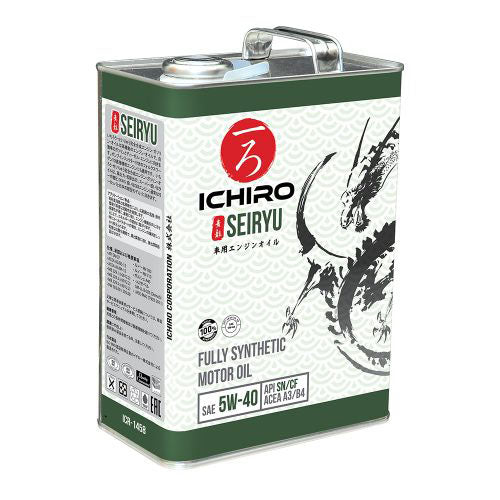 ICHIRO Seiryu 1458 5W-40 4L - Fully Synthetic Motor Oil API SN/CF ACEA A3/B4