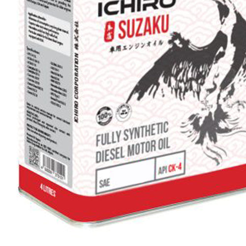 ICHIRO Suzaku Fully Synthetic Diesel Engine Oil 10W40 SAE API CK4 6L