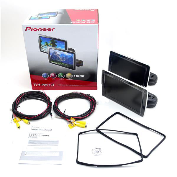 Pioneer TVM-PW910T 9" Private Monitor HD Display with HDMI & RCA Input (USB port for charging)