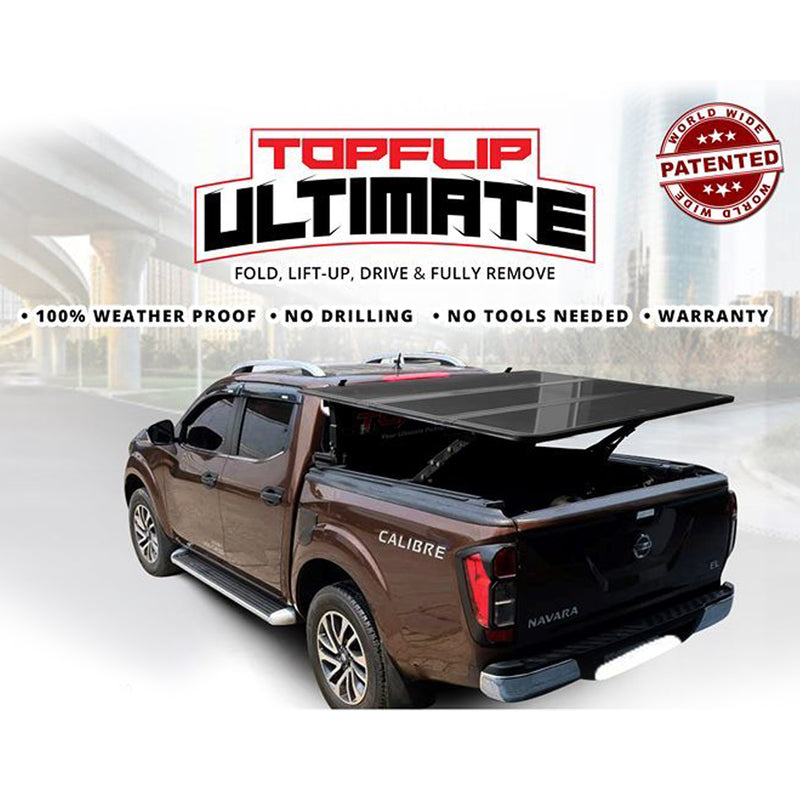 TopFlip Ultimate Trifold Bedcover V2 Ford Ranger Toyota Hilux Revo, Toyota Hilux, Hilux Vigo 2005-2015, Nissan Navara, Isuzu Dmax, Chevrolet Colorado