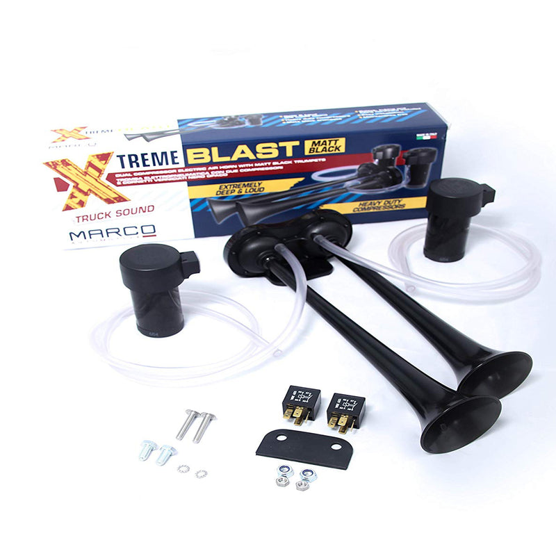 Fanfare Air Horn with 2 Sounds Chrome 12V : : Automotive