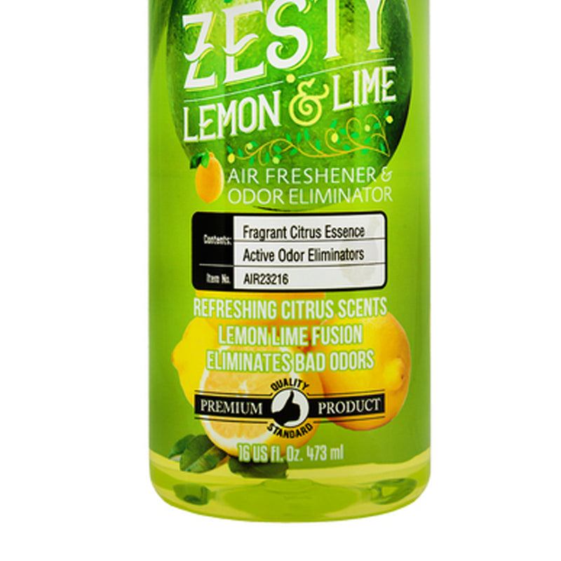 Chemical Guys Air Freshener And Odor Eliminator Zesty Lemon Lime Scent 16 oz.