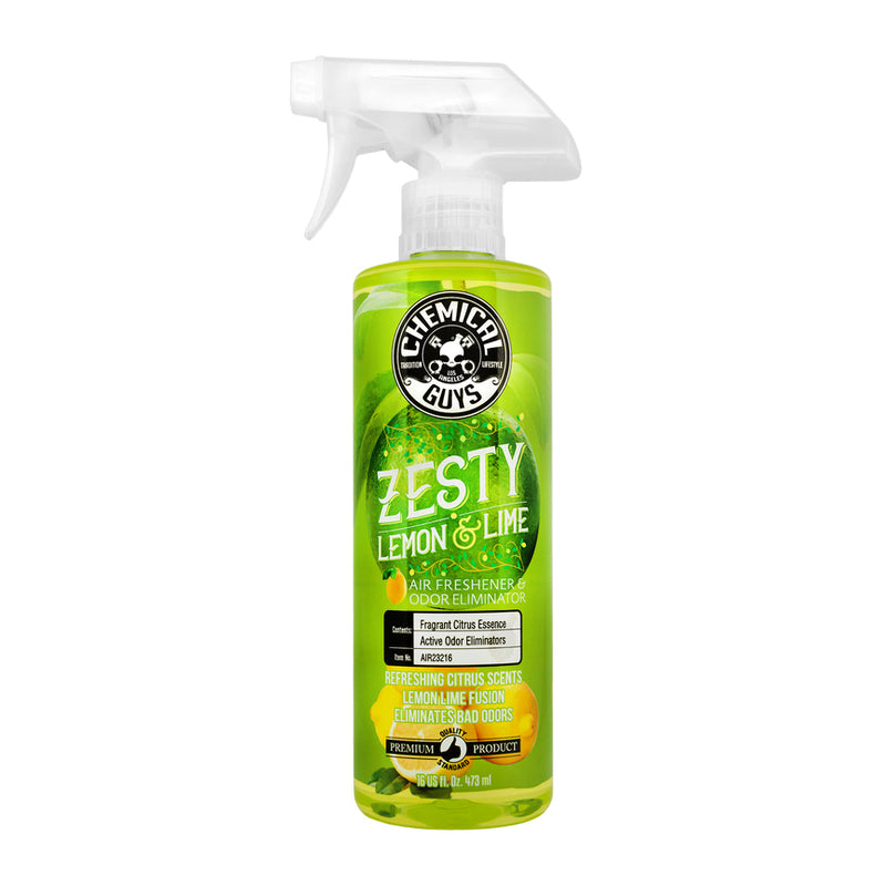 Chemical Guys Air Freshener And Odor Eliminator Zesty Lemon Lime Scent 16 oz.