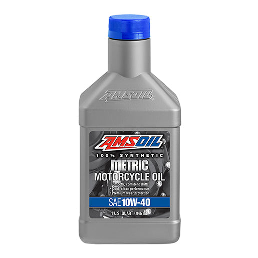AMSOIL 10W-40 Synthetic Metric Motorcycle Oil 1 Quart