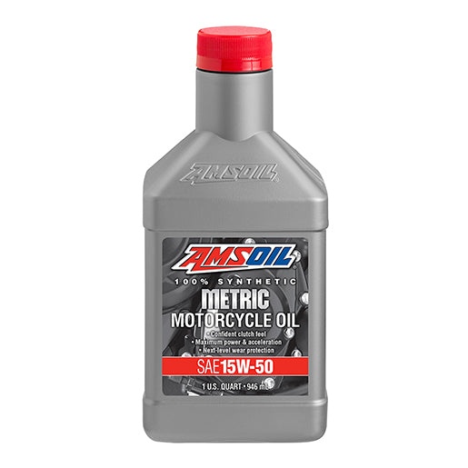 AMSOIL 15W-50 Synthetic Metric Motorcycle Oil 1 Quart